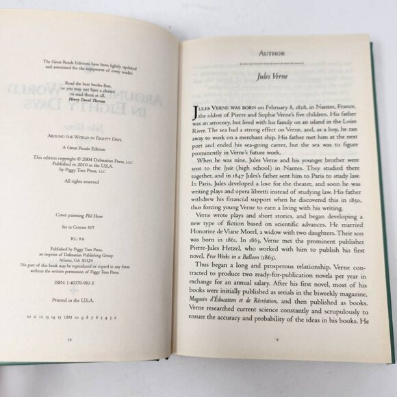 Around The World In Eighty Days By Jules Verne Hardcover Classic Edition - Picture 7 of 9